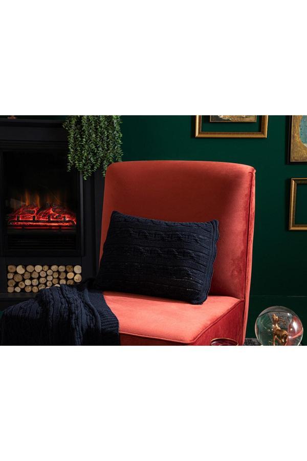 English Home North Pole Tricot Kırlent Kılıfı 40X40 Cm Dark Blue - Image 1