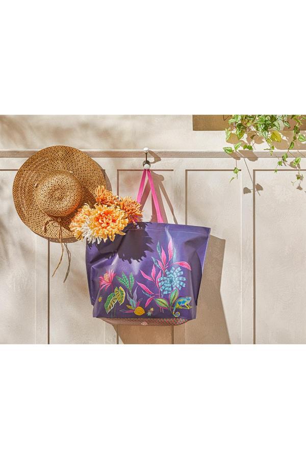 English Home Exotic Flower Alışveriş Çantası 54,5X38 Cm Mor - Image 1