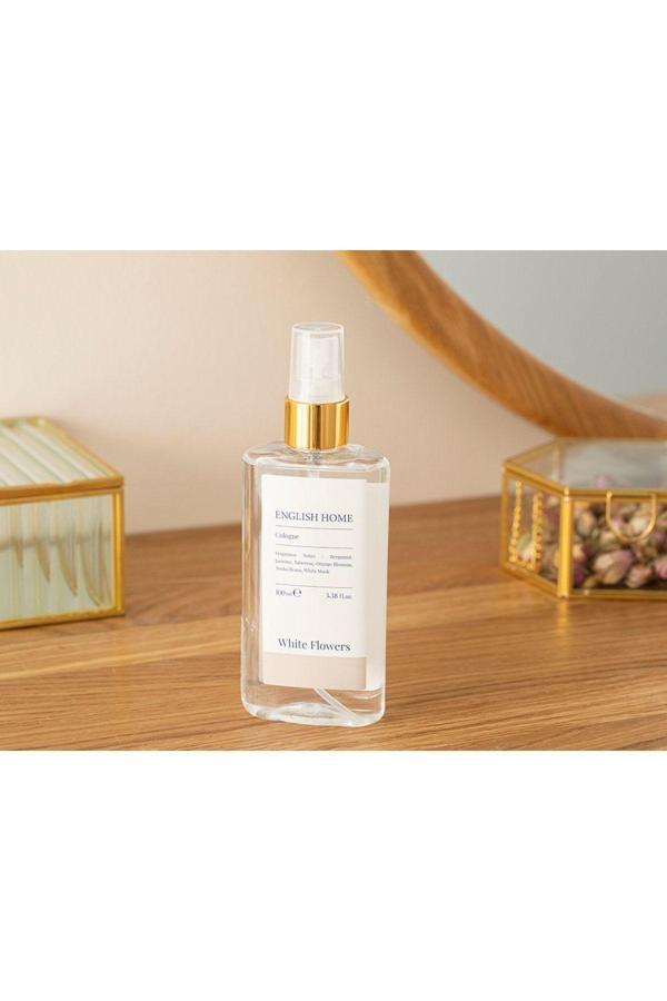English Home Beyaz Çiçekler 80° Alkol Kolonya 100 Ml Bej - Image 1