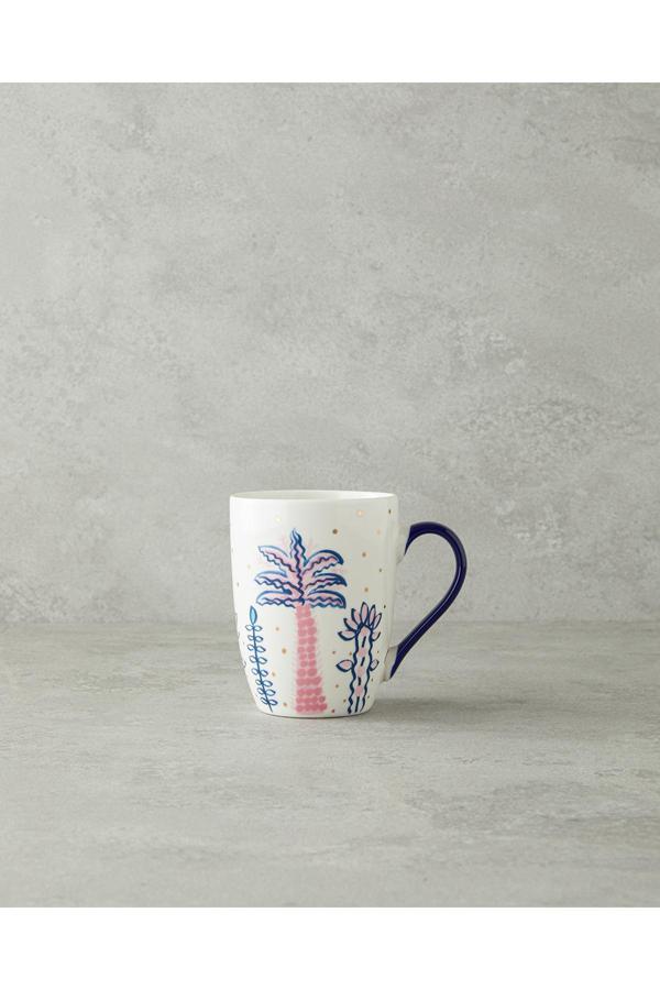 English Home Love Adore New Bone China Kupa Pembe - Mavi - Image 1