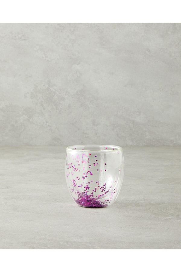 English Home Sparkle Borosilkat Cam Double Wall Kupa Pembe - Image 1