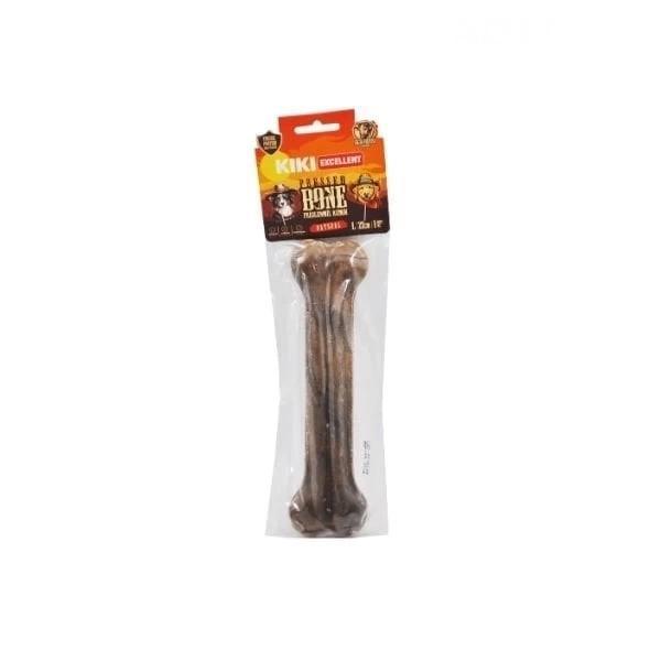 Kiki Excellent Sığır Derisinden Naturel Pres Kemik Köpek Ödülü 22 Cm - Image 1