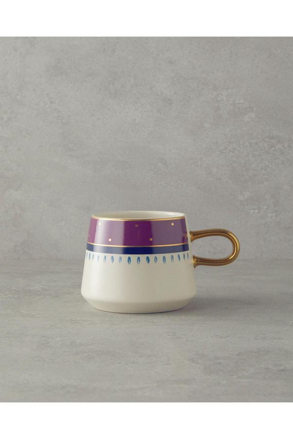 English Home Carnival Path Stoneware Kupa Fuşya-Yeşil - Image 1