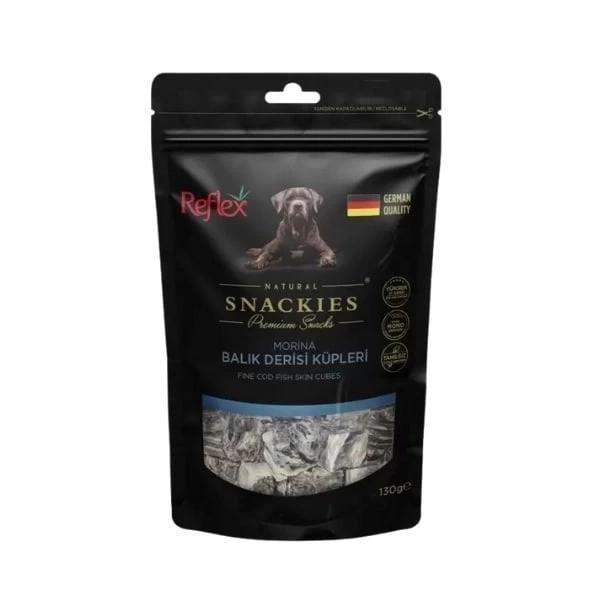 Reflex Snackies Natural Morina Balık Derisi Küpleri Tahılsız Köpek Ödül Maması 130 Gr - Image 1