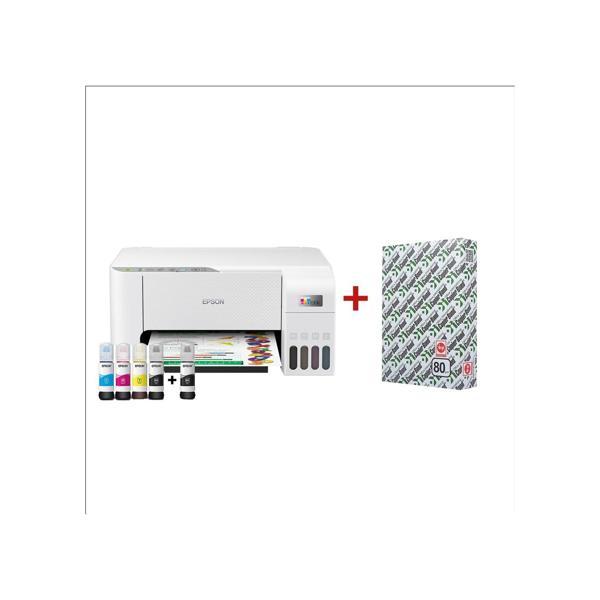 Epson Ecotank L3256 Wıfı Mürekkep Çok Fonksiyonlu Yazıcı + Mürekkep + Copier Bond A4 Fotokopi Kağıdı - Image 1