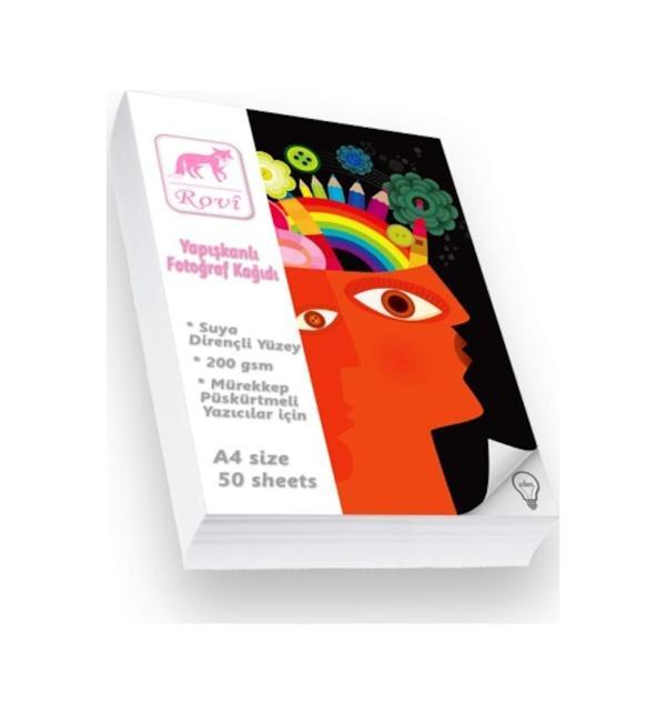 Rovi Yapışkanlı Fotoğraf Kağıdı 200 Gsm 50 Yp A4 - Image 1