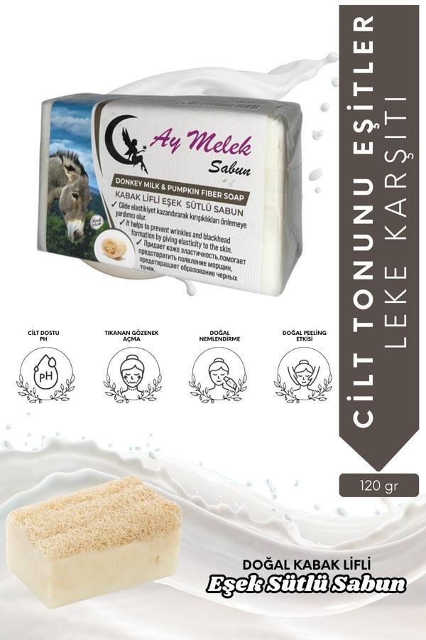 Aymelek Sabun Doğal Kabak Lifli Eşek Sütü Özlü Sabunu - Image 1