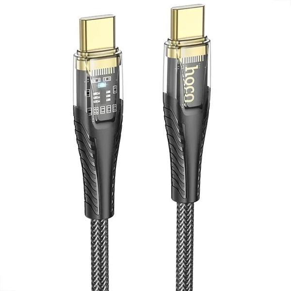 HOCO U121 Gold standard Transparent Discovery Edition 60W Type-C to Type-C Hızlı Şarj ve Data Kablos - Image 1