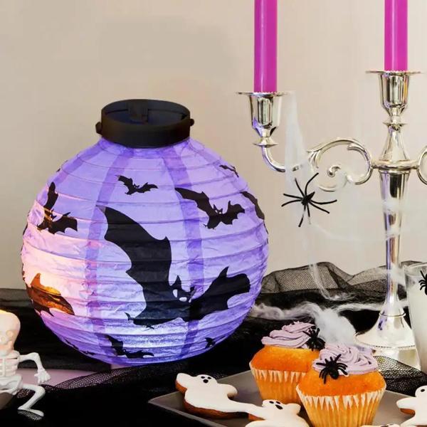Halloween Işıklı Kağıt Fener 20cm - Image 1