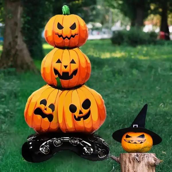 Halloween Folyo Balon -Üst Üste Balkabakları- - Image 1