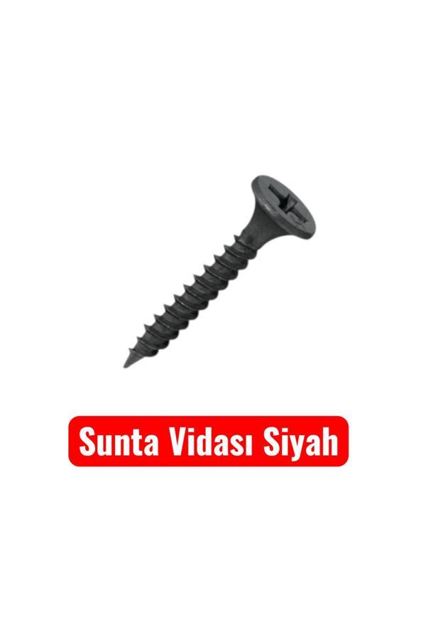 Brati Hand Tools 3,5X18 Sunta Mdf Ağaç Menteşe Ray Montaj Vidası Siyah (50 Adet) - Image 1