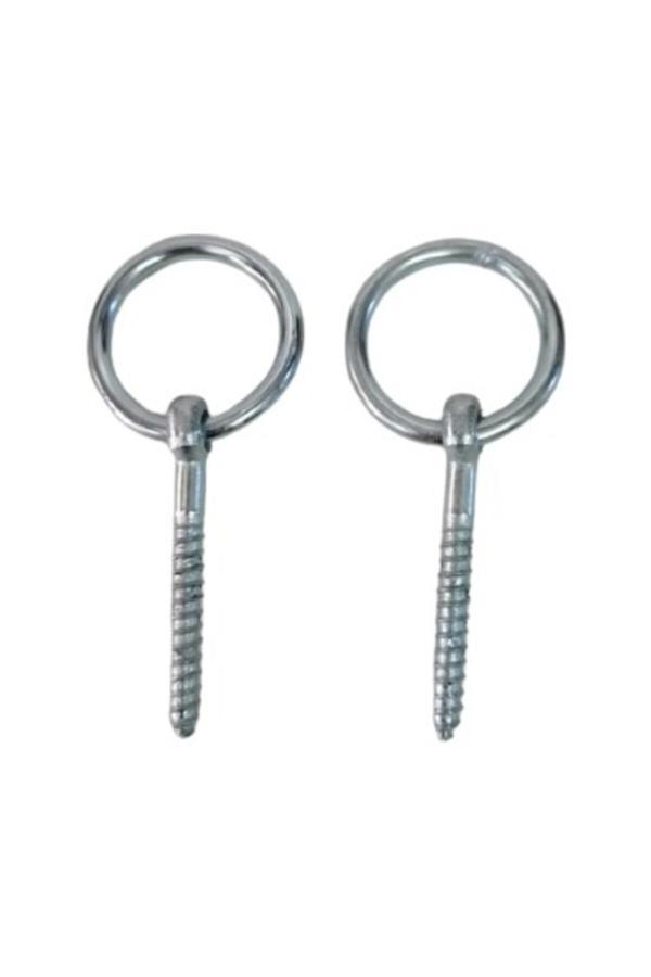 Brati Hand Tools Halkalı Metal M6 Vidalı Sabitleme Gerdirme Çekme Kaldırma Tavan Kancası Asma Kiti Civata -5 Adet - Image 1