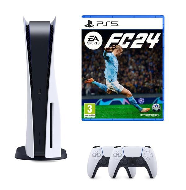 Playstation 5 Disk li + 2. DualSense Kol + Ps5 EA SPORTS FC 24 (İthalatçı Garantili) TRCL PZRM - Image 1