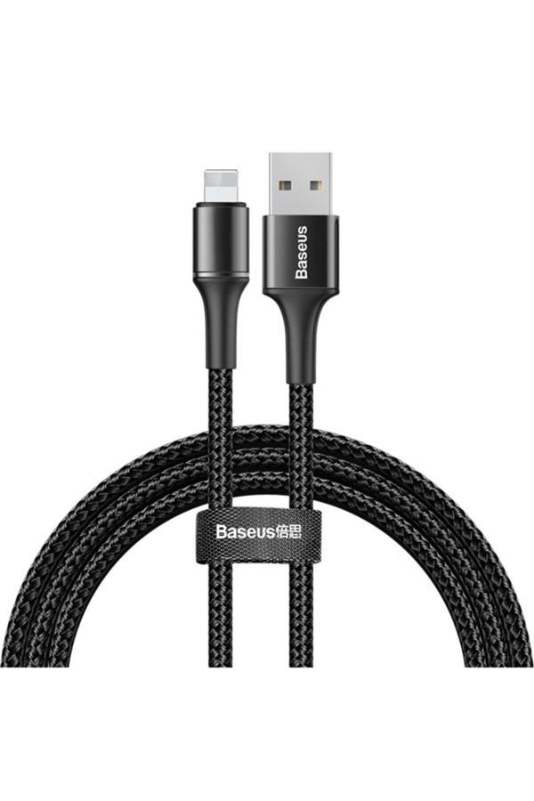 Baseus Halo 2.4a Lightning 1 Metre Şarj Kablosu Siyah ‎CALGH-B01 - Image 1