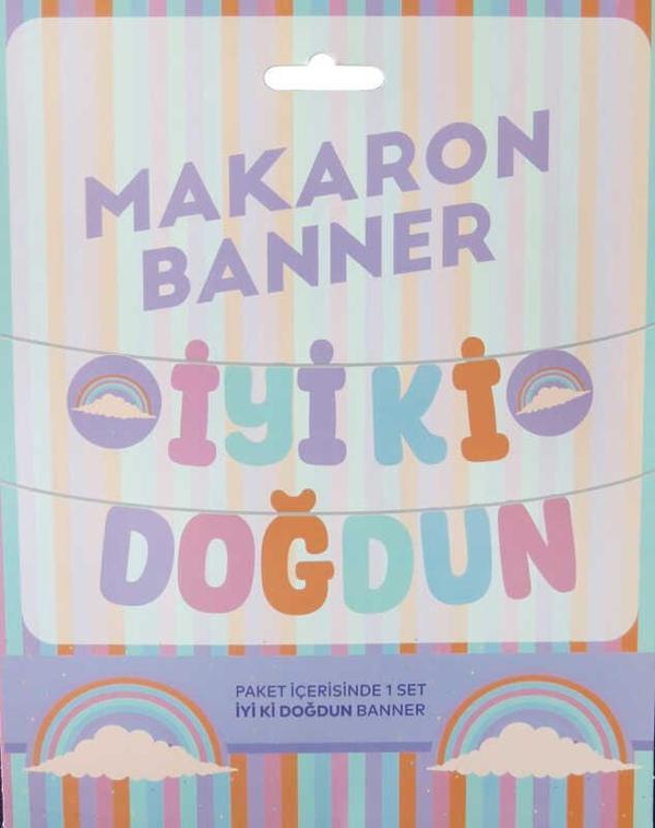 FLAMA İYİKİ DOĞDUN MAKARON KALİGRAFİ 1 ADET - Image 1
