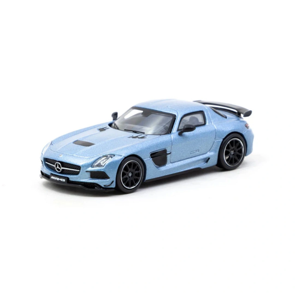 Tarmac Works 1/64 Mercedes-Benz SLS AMG Coupé Black Series Matte Blue - Image 1