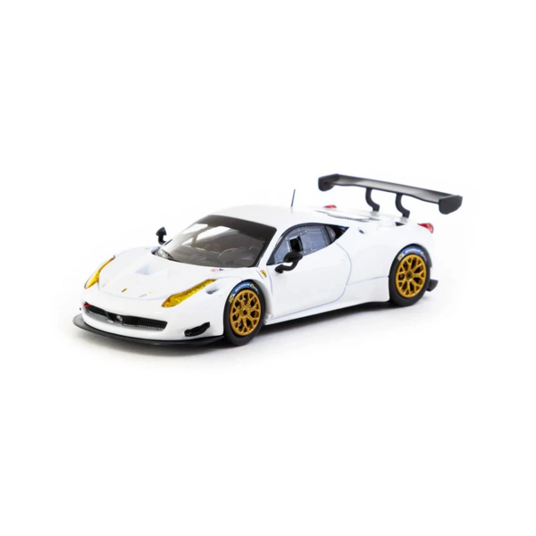 Tarmac Works X iXO Models 1/64 Ferrari 458 Italia GT3 White - Image 1