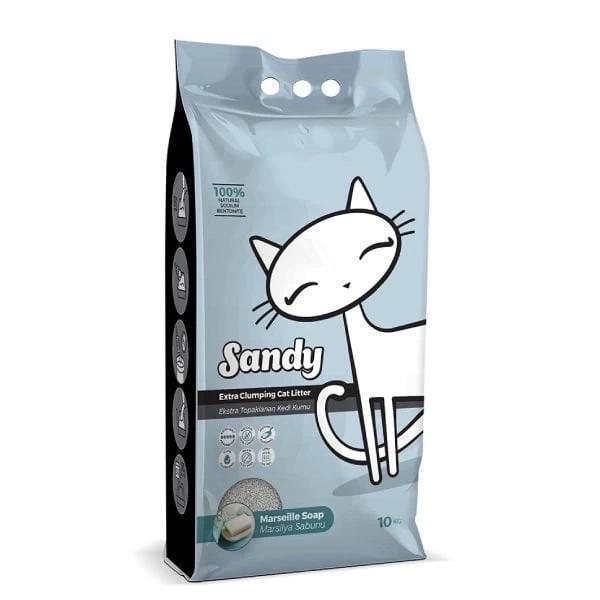 Sandy Sodyum Ultra Topaklaşan Marsilya Sabunlu Doğal Kedi Kumu 10 Kg - Image 1