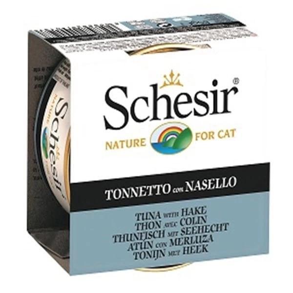 Schesir Tuna Balıklı ve Barlam Balığı Jöleli Konserve Kedi Maması 85 Gr - Image 1