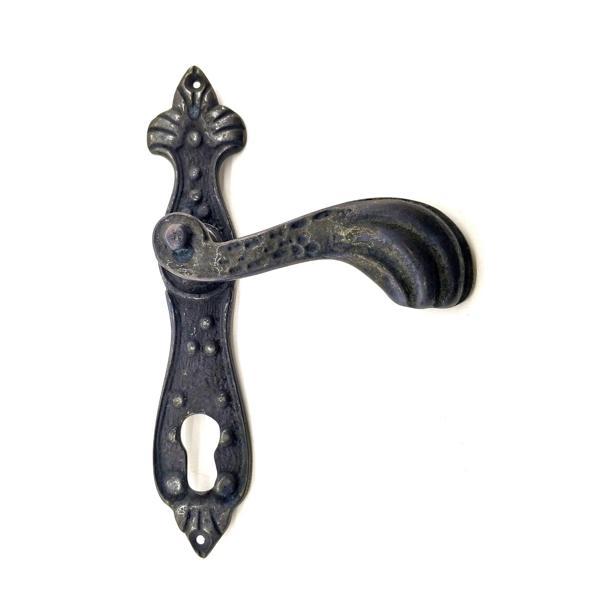 Antika Tarz Dekoratif Pirinç Mevlana Yale Kapı Kolu - 228x48 mm, Oksit - Image 1