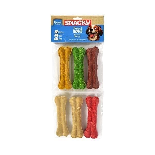 Snacky Munchy Renkli Press Köpek Çiğneme Kemiği 6 Adet 255 Gr - Image 1