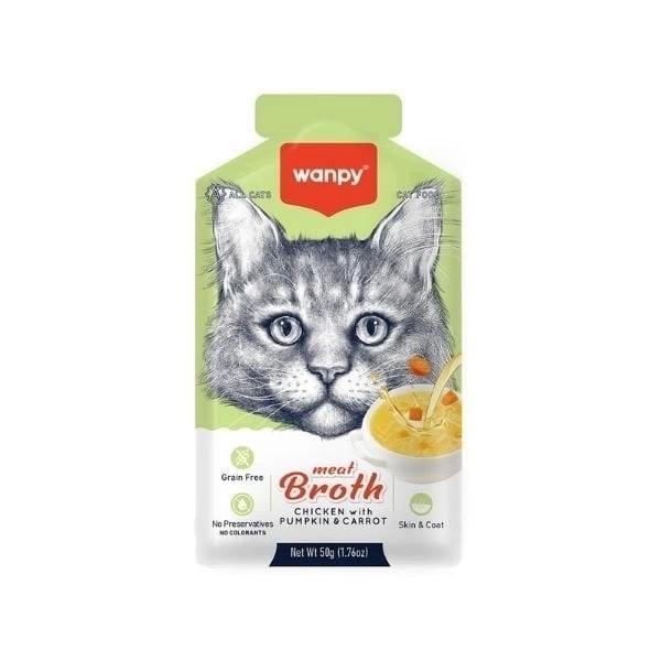 Wanpy Tavuk Etli Bal Kabaklı ve Havuçlu Tahılsız Kedi Çorbası 50 Gr - Image 1