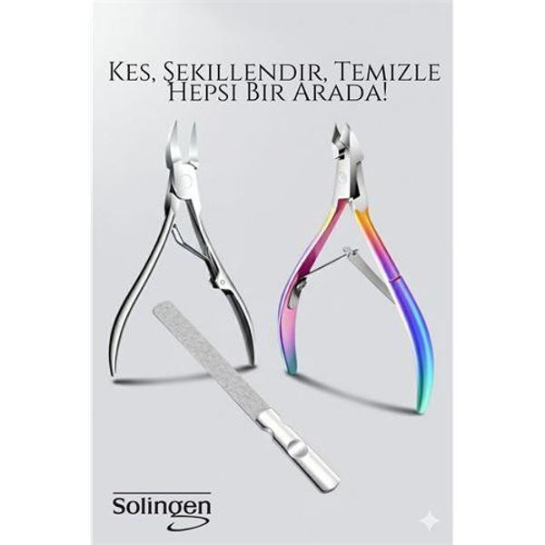 Modacar 3’lü Paslanmaz Manikür Seti – Tırnak Makası, Et Pens, Kavisli Makas | Evde Profesyonel Bakım  - Image 1