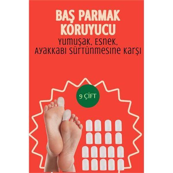 Modacar 9 Çift Silikon Parmak Koruyucu – Baş Parmak Uyumlu | Yumuşak, Esnek, Ayakkabı Sürtünmesine Karşı  - Image 1