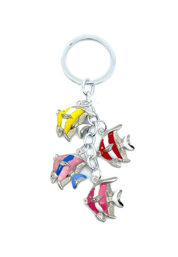 Renkli Balıklar Metal Anahtarlık - Image 1