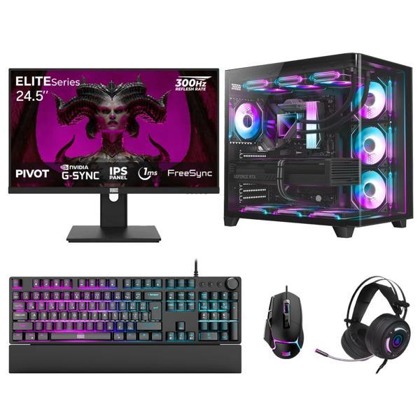 Dragos DRx7784 Ryzen 7 7800X3D 32GB DDR5 2TB GEN4 NVMe 16GB RTX5060Ti 24.5 İnç 300Hz 1ms Oyuncu Hazır Sistem - Image 1