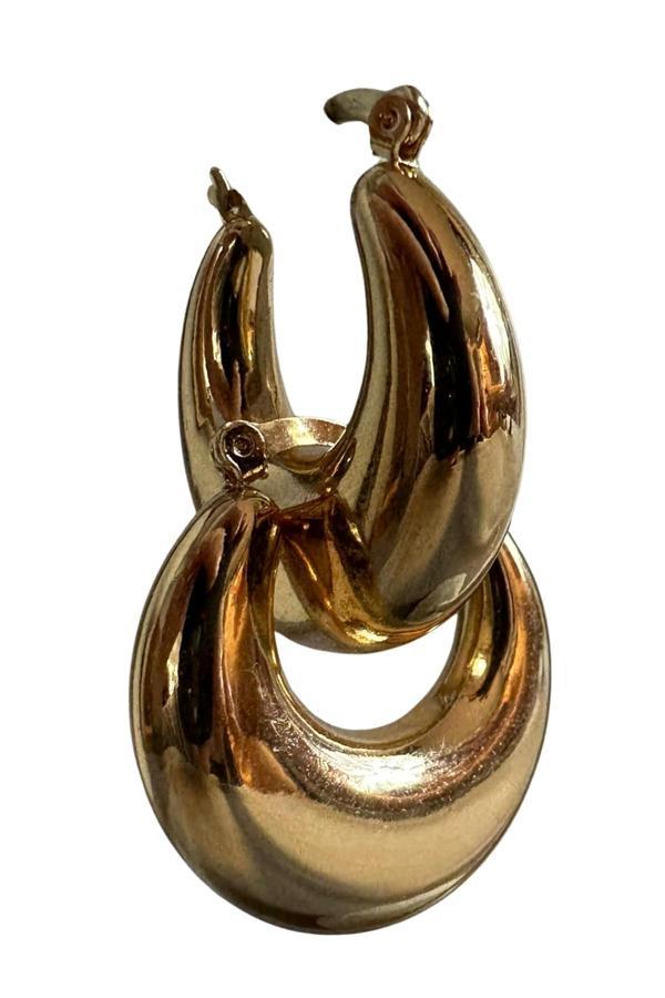 Uretti - İREM 3914 Tombul Bombeli Model Ay Küpe - Image 1