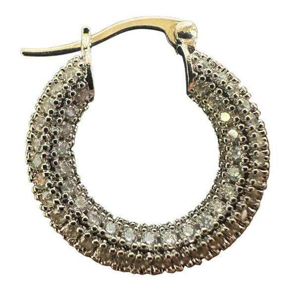 Uretti - İREM 3914 Zirkon Taşlı Su Yolu Model Çelik Halka Küpe - Image 1