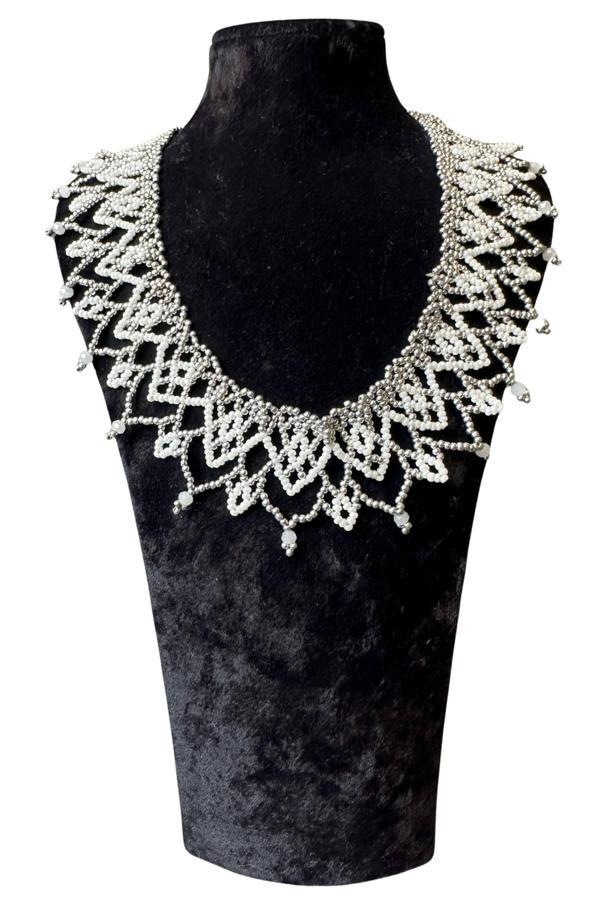 Uretti - Özlem 9422 5099 El Yapımı Şık Kum Boncuk Yaka Kolye - Image 1