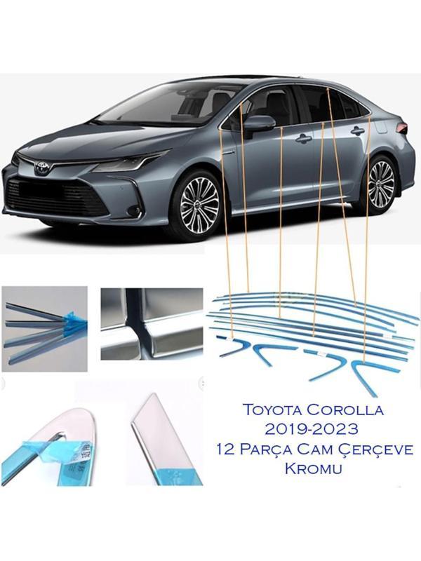Toyota Corolla 2023 Krom Cam Çıtası Tam Tur 12 Parça  - Image 1