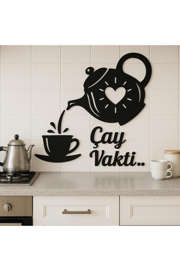 Meriç Lazer Çay Vakti Tablo Ahşap - Image 1