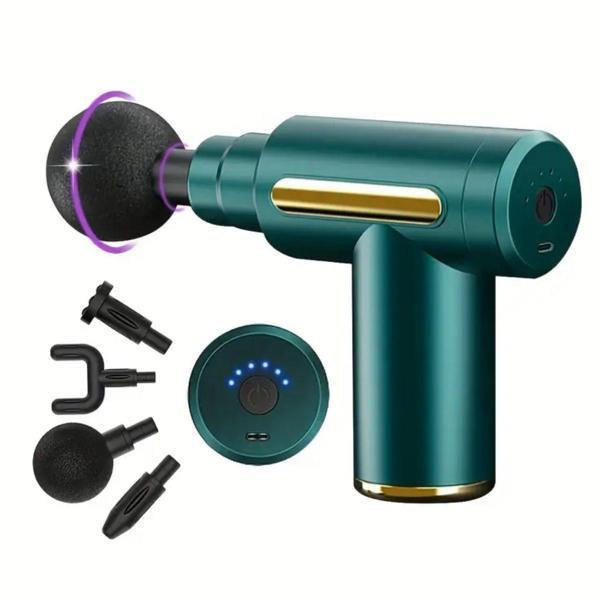 BUFFER® 4 Masaj Başlıklı Titreşim, Şarj Edilebilir Küçük Masaj Aleti,Masaj Tabancası - Image 1