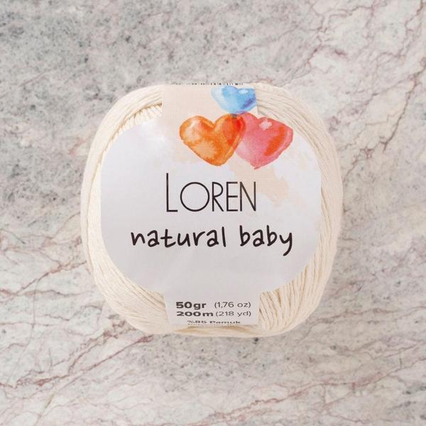 Loren Natural Baby Krem El Örgü İpi - R083 - 33945 - Image 1