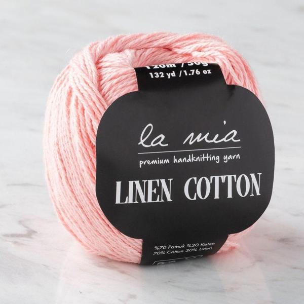 La Mia Linen Cotton Açık Pembe El Örgü İpi - L185 - 33875 - Image 1