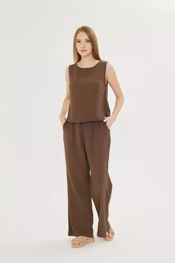 Sıfır Kol Müslin Bluz - Image 1