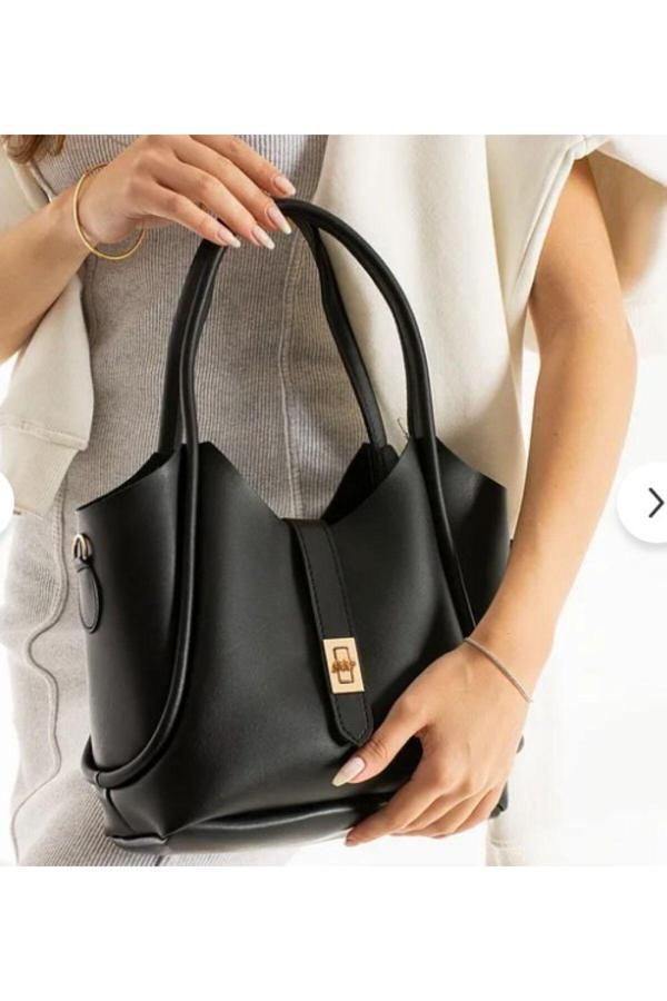 Kadın SİYAH Kol Ve Çapraz Çanta 23x33 Ebatında OT00078 - Image 1