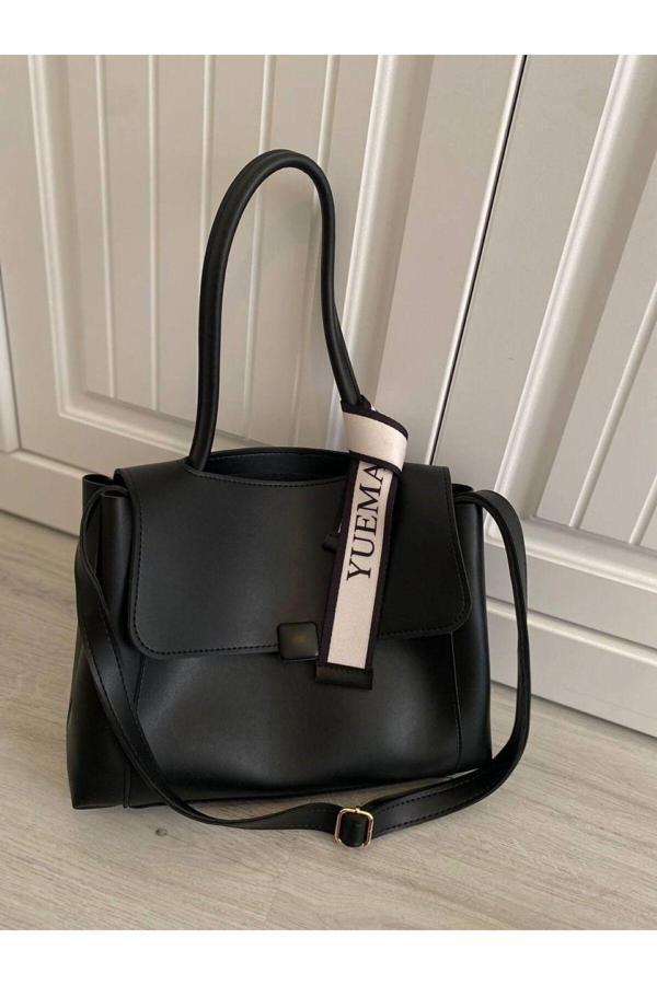 Kadın SİYAH Kadın Yavru Çantalı Askılı El Omuz Çantası OT00005 - Image 1