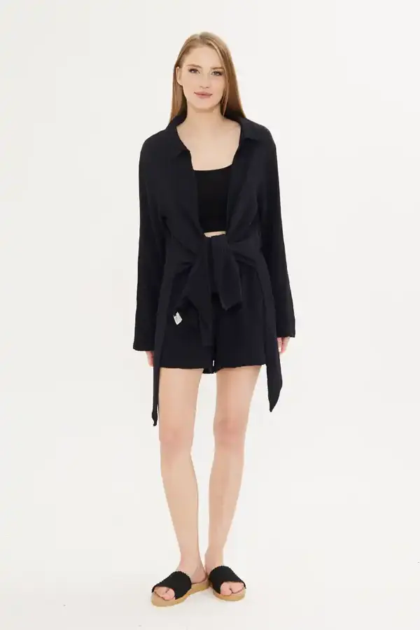 Asimetrik Müslin Ceket - Image 1