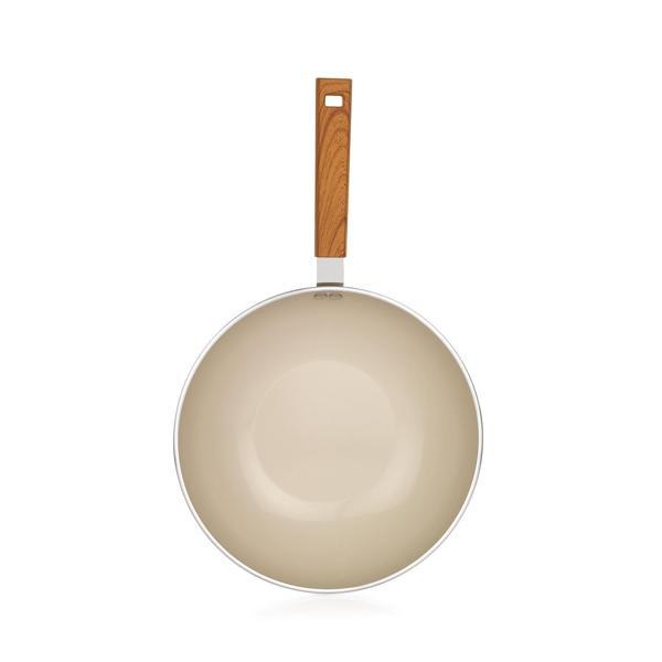 Schafer Ceramoni Seramik Wok Tava 28 Cm-Krem - Image 1