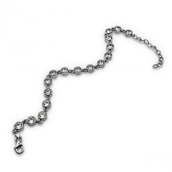 AgaKulche Gümüş Zirkon Taşlı Tohum Bileklik - Image 1