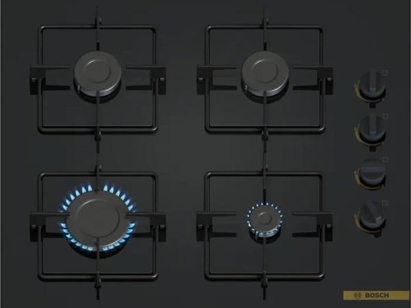 Bosch POP6C7O12O Gazlı Cam Ankastre Ocak - Image 1