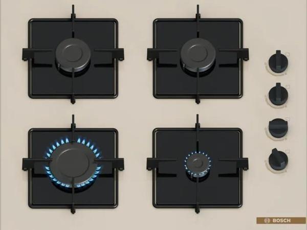 Bosch POP6C1O12O Gazlı Cam Ankastre Ocak - Image 1