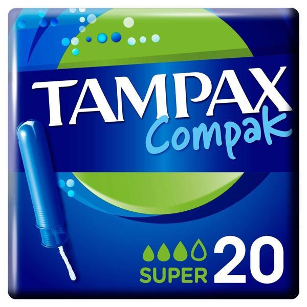 Tampax Compak Super Tampon 20x6 120 Adet - Image 1