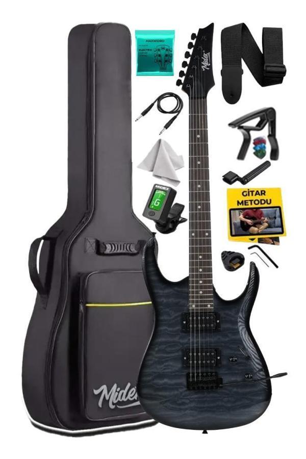 Midex Crade Grey Rosewood Klavye Super Strat Kasa HH Yüksek Kaliteli Elektro Gitar - Image 1