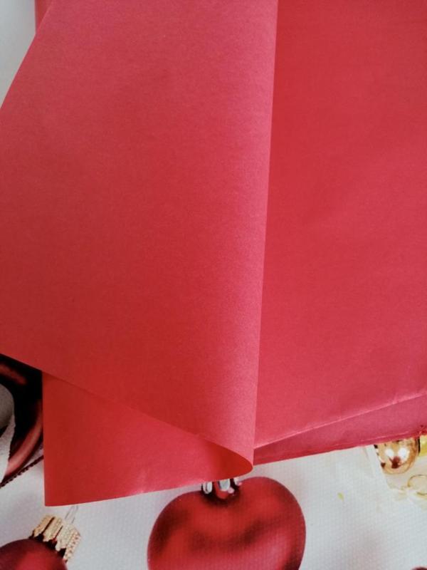 Kırmızı Renkli Pelur Kağıdı Kırmızı Pelur Paketleme 50x70 cm 10 adet-T273 - Image 1