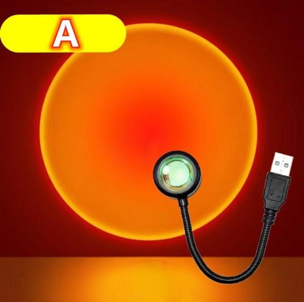 MİGHTY GÜN BATIMI RENK USB PROJEKTÖR GECE VE MASA LAMBASI FOTOĞRAF ÇEKİM IŞIĞI DEKORATİF IŞIK - Image 1